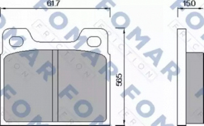FOMAR FRICTION fo460285 -  Комплект тормозных колодок, дисковый тормоз
